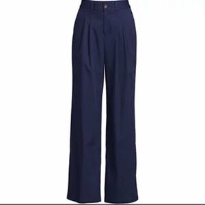 EUC Lands' End Women's Navy Wide Leg Pants
